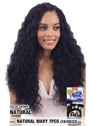 MODEL MODEL Fresh Wet & Wavy Weave Natural Wavy 7Pcs-1- Sareya Beauty - Calgary hair store